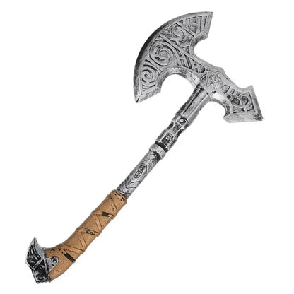 Halloween Fake Axe Prop – 50cm Retro Plastic Axe Costume Accessory, Realistic Cosplay & Stage Prop for Halloween Parties, Haunted Houses & Photo Shoots