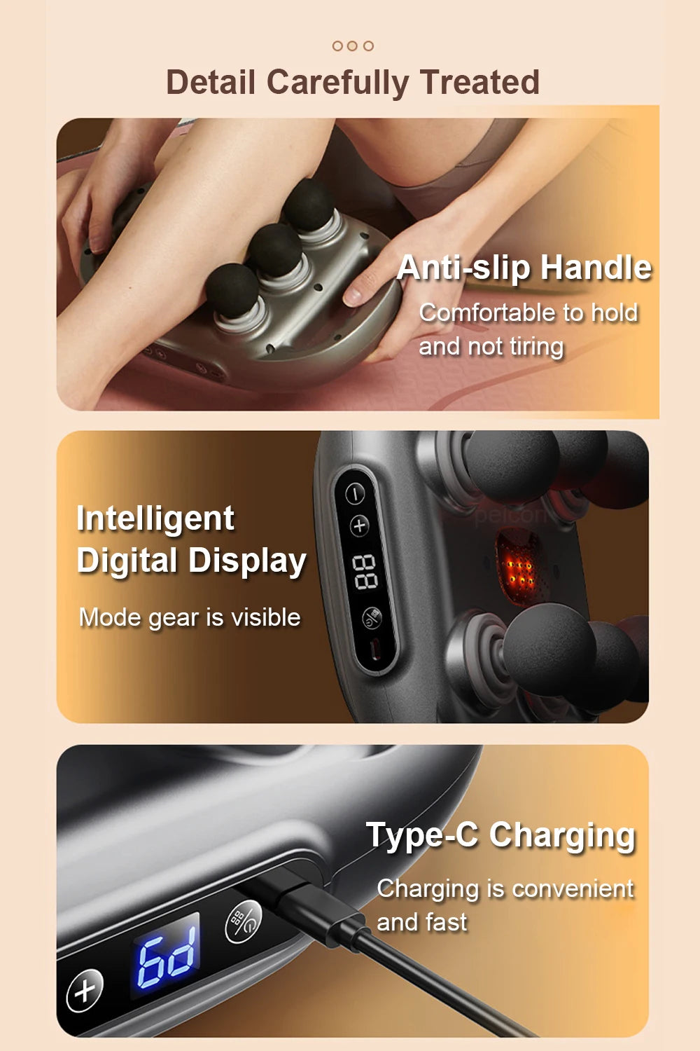 Six-Head Body Massage Gun