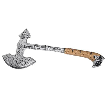 Halloween Fake Axe Prop – 50cm Retro Plastic Axe Costume Accessory, Realistic Cosplay & Stage Prop for Halloween Parties, Haunted Houses & Photo Shoots