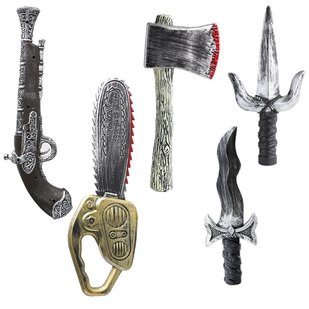 Halloween Fake Blood Prop – Plastic Knife & Axe Party Decoration