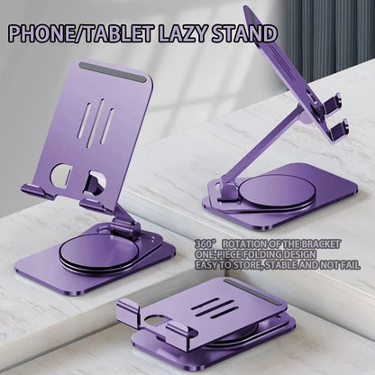 📱 360° Rotating Foldable Phone &amp; Tablet Stand – K61 Adjustable Desk Holder