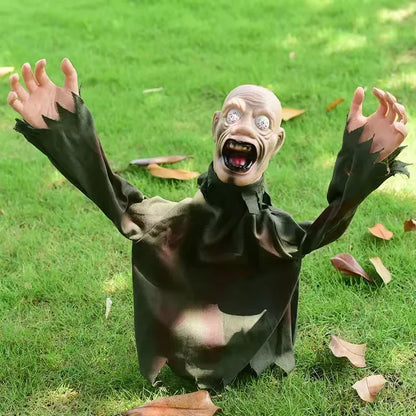 Animated Halloween Swinging Ghost – Voice Activated Light-Up Yard Decoration