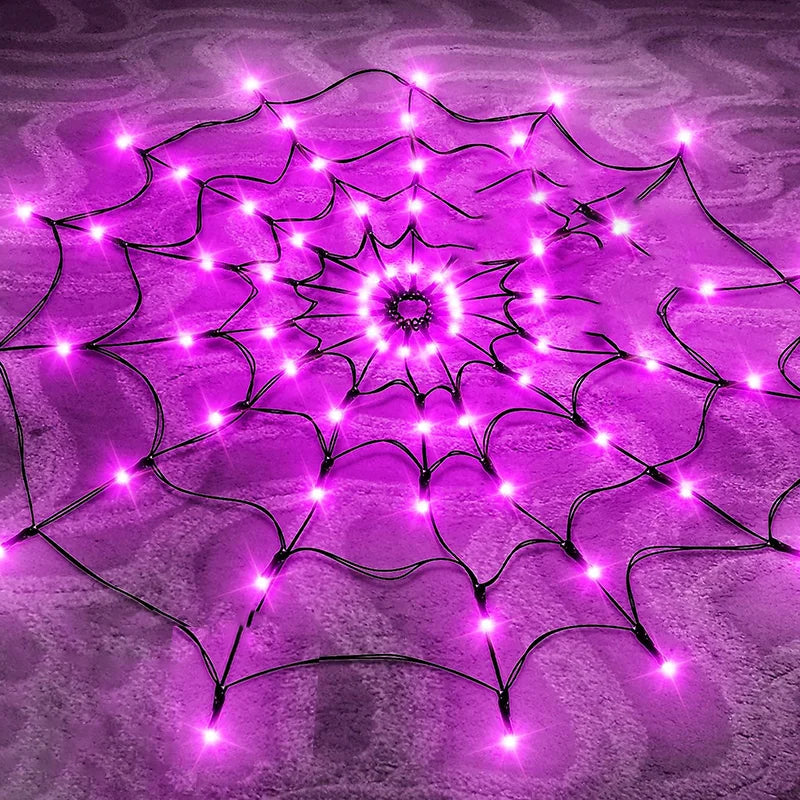 Halloween Spider Web LED String Lights