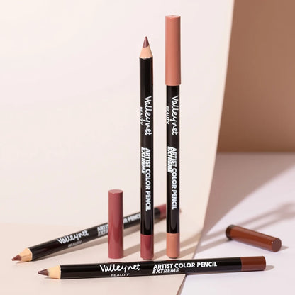 4-Piece Nude Brown Lip Liner Set – Long-Lasting Matte Waterproof Lip & Eye Makeup