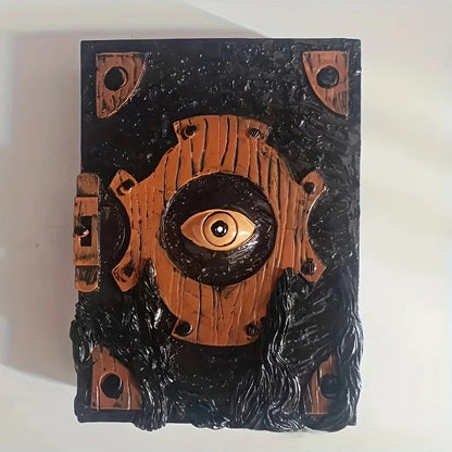 👁️ Creepy Devil Eye Gothic Book Decor – Halloween Horror Ornament