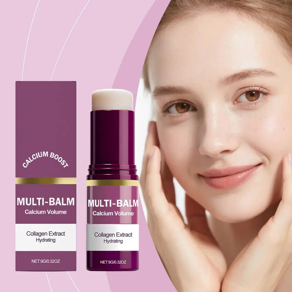 Calcium Volume Multi Balm Stick – Collagen Moisturizing & Hydrating Face Cream for Eyes, Neck & Face