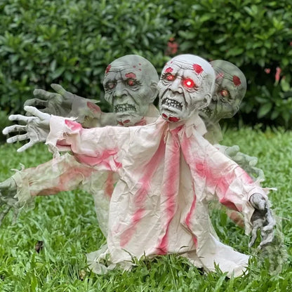 Animated Halloween Swinging Ghost – Voice Activated Light-Up Yard Decoration