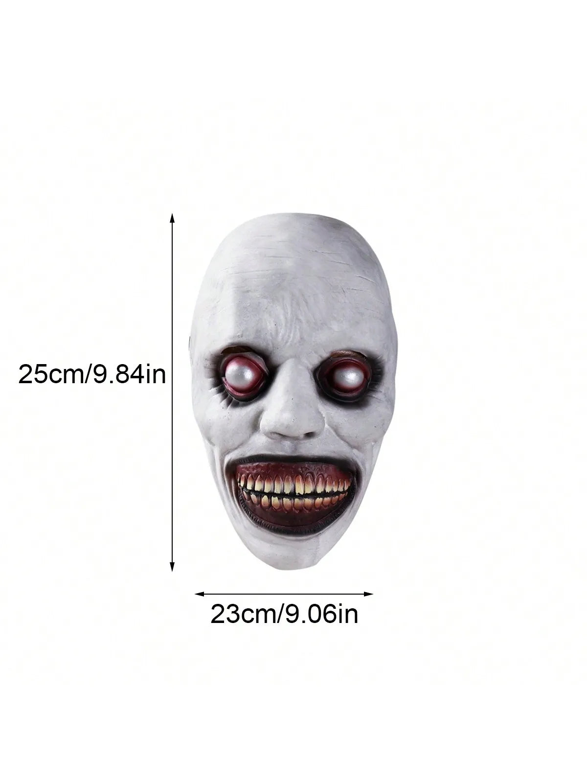 Scary Halloween Devil Mask – Smiling Evil Demon Latex Horror Mask for Adults, Creepy Costume Prop for Halloween Parties, Cosplay & Role Play