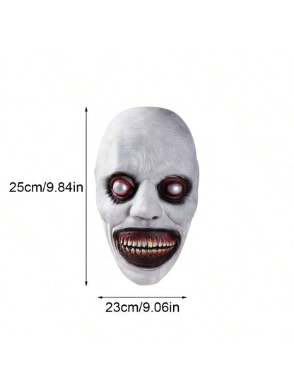 Scary Halloween Devil Mask – Smiling Evil Demon Latex Horror Mask for Adults, Creepy Costume Prop for Halloween Parties, Cosplay & Role Play