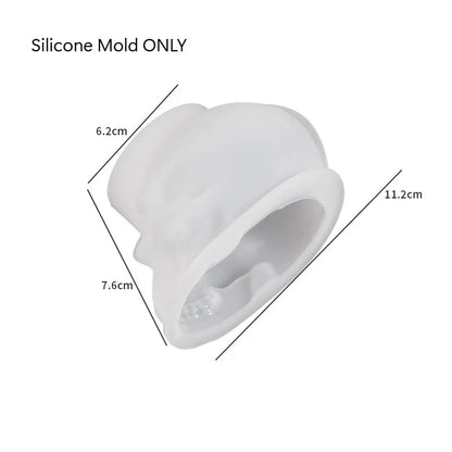 Skeleton Head Silicone Mold – DIY Skull Mold for Epoxy Resin, Candle Making, Keychains, Pendants & Halloween Crafts