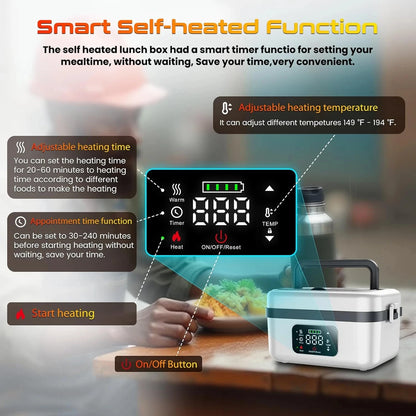 Rechargeable Electric Heated Lunch Box