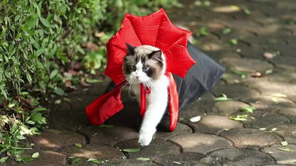 Dog Vampire Devil Costume Dog Halloween Cloak Cape Red Black Halloween Costumes For Small Medium Large Dogs